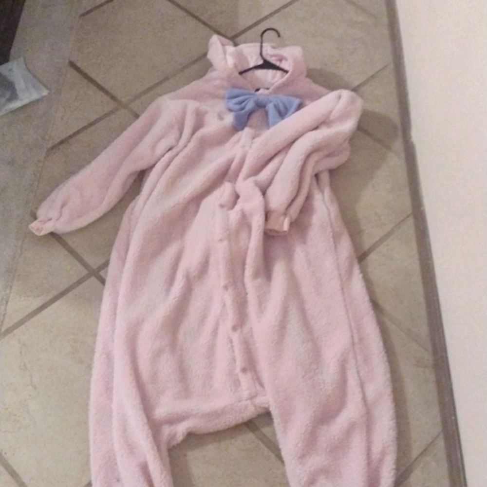 Sazac Island pink bear adult onesie.